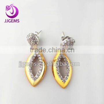 2014 Fashion High Quality Marquise Gold Earring