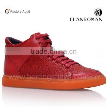 Hot sale genuine leather sneakers custom men sneakers manufacturer