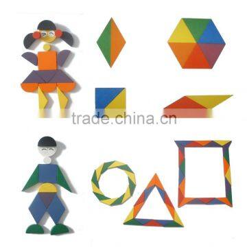 Frobel Gift Gabe 7 Preschool Wooden Pattern Toys Early Learning Toys for Kids photo-2