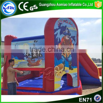 Top quality wholesalers kids size inflatable bouncy castle with small slide for sale