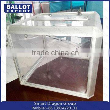 Transparent Plexiglass Coin Collection Box,Lockable Acrylic Ballot Box