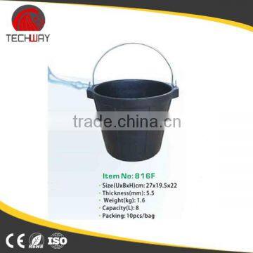 Recycled Rubber Bucket,flexible Rubber Pail With Steel Handle photo-5