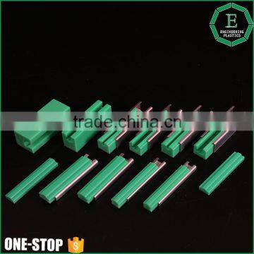 Hot sale engineering plastic cnc machining custom low price green UHMW-PE HDPE linear guide rail