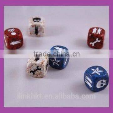 customized engraved speckled dices