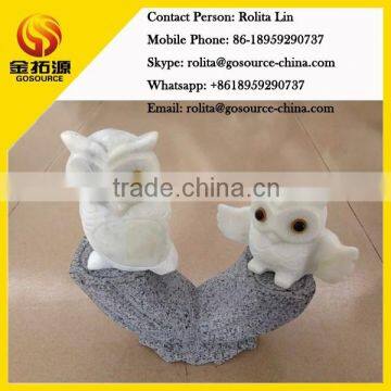 mini white owl statues