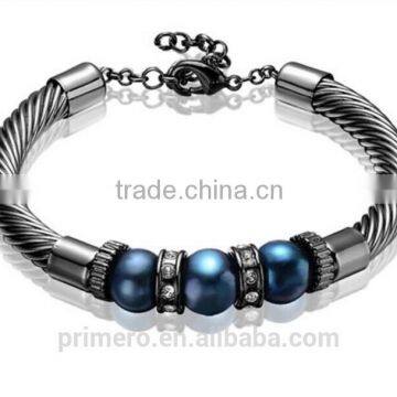 New Women Jewelry 316L Stainless Stee Bracelet Steel Wire And Cable Flex Bangles photo-2