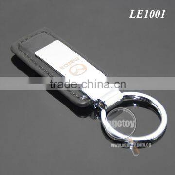 Japan Automobile Sales Servicshop 4S Custom Promotional Rectangle Black Leather And Metal Key Chain For Car photo-6