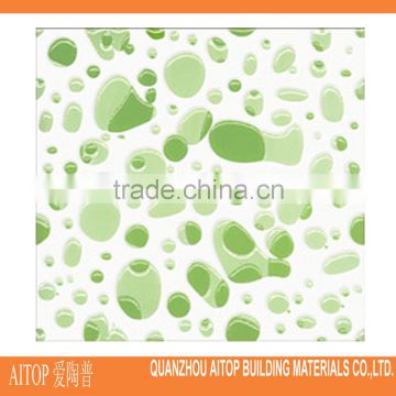 Green color swimming pool floor tile design