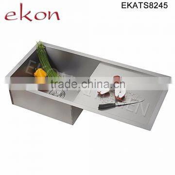 Single Bowl Above Counter Handmade Stainless Steel Wall Mount Sinks