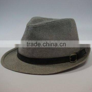 Custom grey wool fedora hat for mens