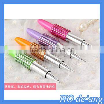 HOGIFT Fresh Fashion Ballpoint Pen With Diamond Lipstick, Cute Lipstick Ball-point Pen photo-3