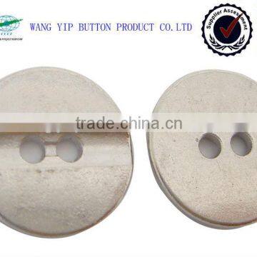 13mm Fashion Good Quality Shine Silver 2 Hole Metal Button