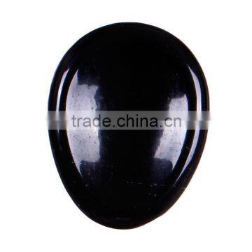 Bulk wholesale custom black obsidian worry stone thumb stone gemstone