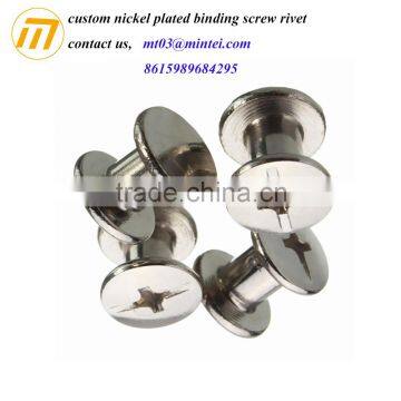 custom nickel plated binding screw rivet