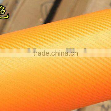 High Quality 3D Orange Texture Carbon Fibre Vinyl Twill Car Wrap Sticker Bubble Free