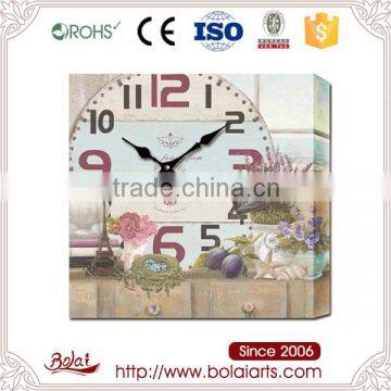 Sea breeze blue and white waterproof canvas stitching clocks to import