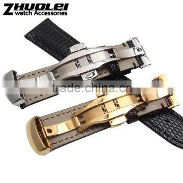 18|20|22|24mm High Quality Genuine Leather Men and Women's Watch Strap With Double Click Buckle Wholesale 3PCS