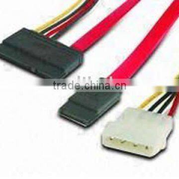 SATA Adapter Cable Assembly with 7 + 15-pin to 4 or 7-pin Power Cable, For XBox 360
