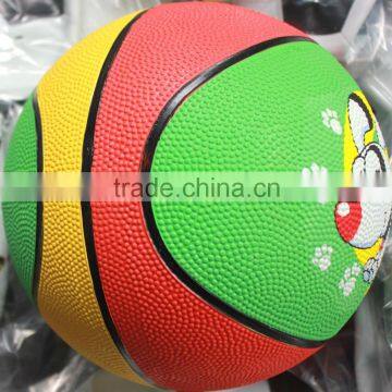 Custom print Logo Mini rubber Basketball Ball Size 3