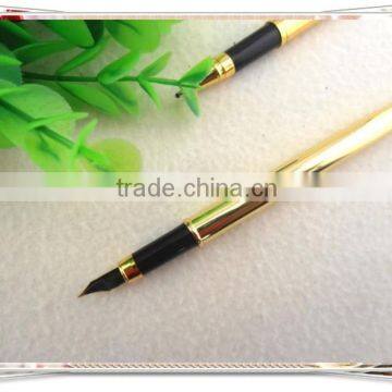 TT-06 Cheap Golden Table Fountain Pen, Metal Desk Pen for Bank photo-3