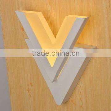 2014 high quality antique LED wall light letter V ce approved 13 years factory energy saving light