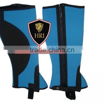 Sky Blue with Black Neoprene Half chaps / Horse Riding Half Chaps / Horse Riding Colorful Half chaps/Gaiters