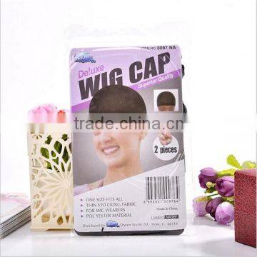 Real Hair Wigs Stocking Cap Weaving Mesh Net Fishnet Elastic Liner Black photo-4