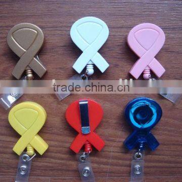 Ribbon shape badge holder