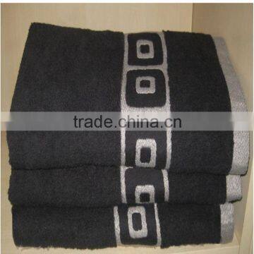 Bleached Velvet Cotton Bath Towel with Printing