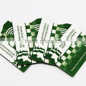 Aluminum,rfid blocking material Material and Credit Card Use RFID Blocking Sleeve