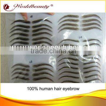 OEM different colours 100% human hair eyebrow wig