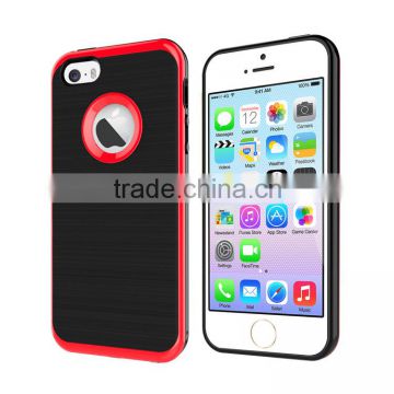 New arrival deluxe brushed slim motomo hybrid TPU case for iPhone 5 5S defender cover