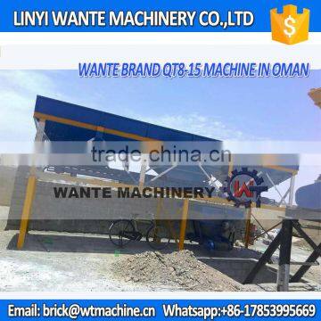 WANTE BRAND QT8-15 Fully auto block making machine line in Oman market