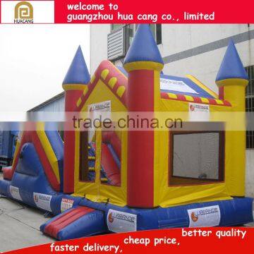 Castle shape multicolor house inflatable bouncer