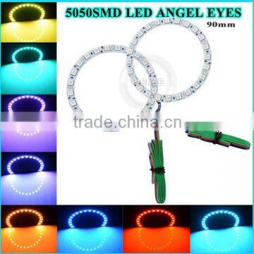 12V Semi-circle full circle red color 5050 smd led angel eyes for E46,E38,E90