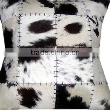 White Cushion Cover In Leather CC-38