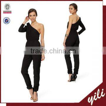 one shoulder jumpsuit slim fit design women jumpsuit