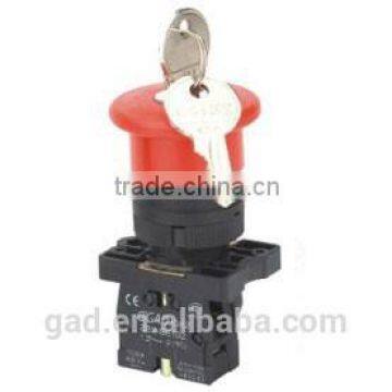 GB2-ES142 CNGAD 40mm red mushroom with key release switch