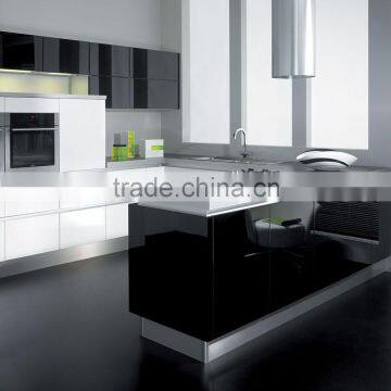 2016 Modern style American black laqucer kitchen cabinets