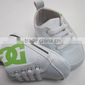 White PU sneaker kid walker children shoes baby shoes