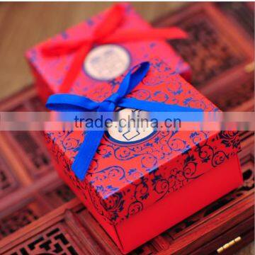Blue and white porcelain creative wedding supplies joyful wedding paper box of candy box
