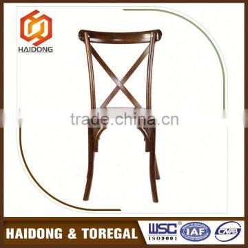 Gold Supplier Promotional Sale Beauty Stacking Wooden Cross Back Chair photo-3