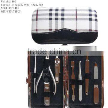 Gird Pattern souvenir manicure sets pedicure kit