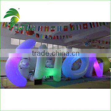 2016 Colorful Custom Decoration Inflatable Figure Model / Decoration Giant Inflatable Letters Lighting For Advertising
