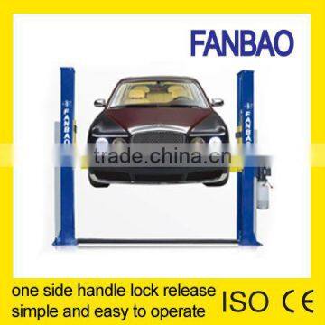 Double-cylinder one side handle Release hydraulic lift