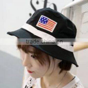 100% cotton custom design american flag bucket hat