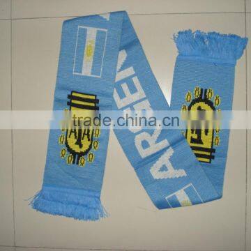 2016 Customized soccer team knitted fans scarf