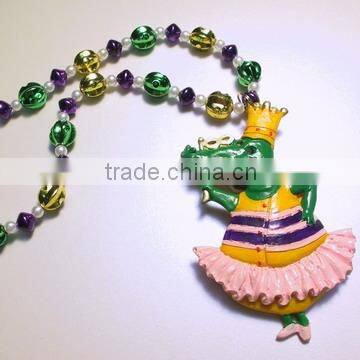 Mardi Gras Beads With Alligator