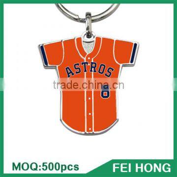 Wholesale bulk blank baseball metal two sided print customized keychain