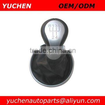 YUCHEN Car Shift Gear Knob With Silver Caps For Skoda Fabia II 2007-2012 OEM 5J0711113F/ 5JD711113B